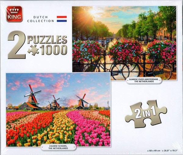 King International (05810) - "Sunrise Over Amsterdam & Zaanse Schans" - 1000 pieces puzzle