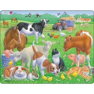 Larsen (FH35) - "Pets and Farm Animals" - 15 pieces puzzle