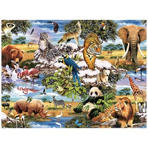 King International (05327) - "Animal World" - 12 24 36 50 pieces puzzle