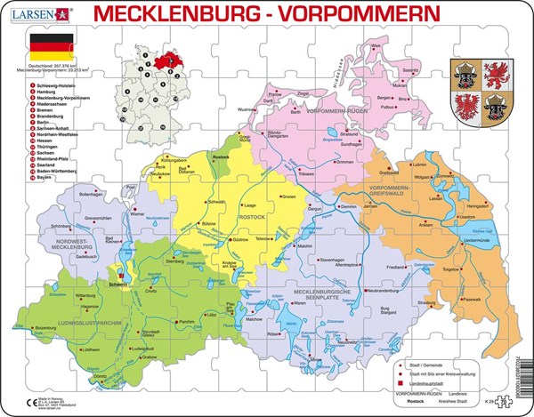 Larsen (K29) - "Mecklenburg-Vorpommern Political" - 70 pieces puzzle