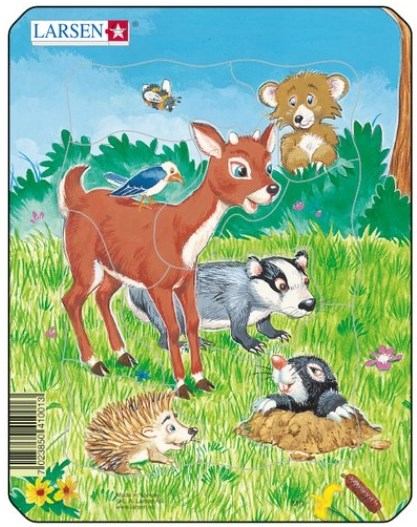 Larsen (M1-3) - "Cute Animals" - 10 pieces puzzle