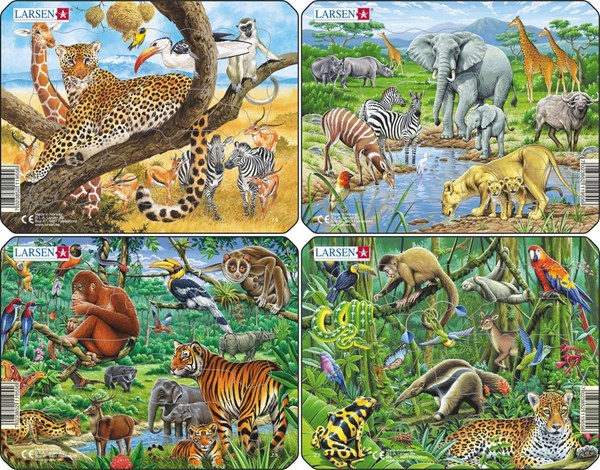 Larsen (Z8) - "Exotic animals" - 11 pieces puzzle