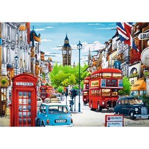 Trefl (10557) - "London street" - 1000 pieces puzzle