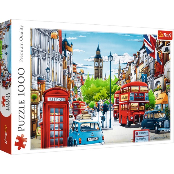 Trefl (10557) - "London street" - 1000 pieces puzzle