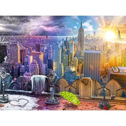 Ravensburger (16008) - "New York Winter & Summer" - 1500 pieces puzzle