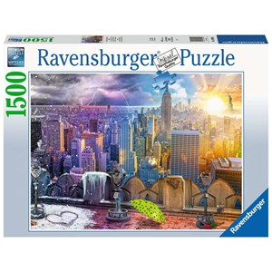 Ravensburger (16008) - "New York Winter & Summer" - 1500 pieces puzzle