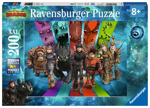 Ravensburger (12629) - "How to Train Your Dragon" - 200 pieces puzzle