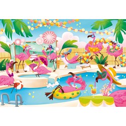 Clementoni (20151) - "Flamingos party" - 104 pieces puzzle