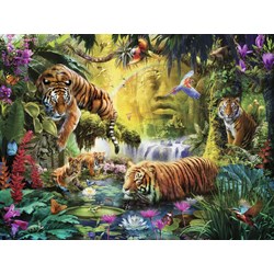 Ravensburger (16005) - "Tranquil Tigers" - 1500 pieces puzzle