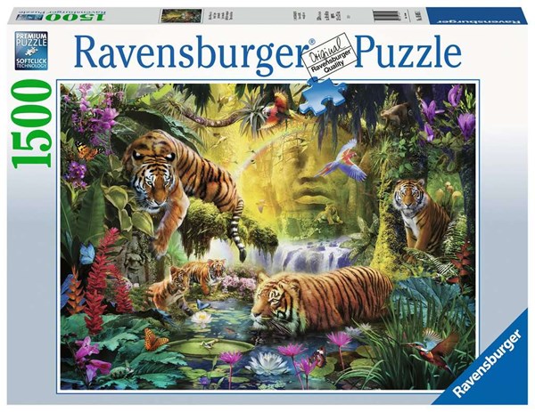 Ravensburger (16005) - "Tranquil Tigers" - 1500 pieces puzzle