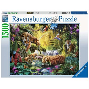 Ravensburger (16005) - "Tranquil Tigers" - 1500 pieces puzzle