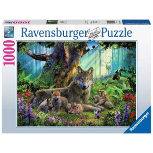 Ravensburger (15987) - "Wolves in the Forest" - 1000 pieces puzzle