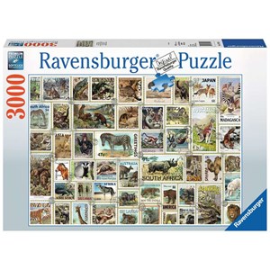 Ravensburger (17079) - "Animal Stamps" - 3000 pieces puzzle