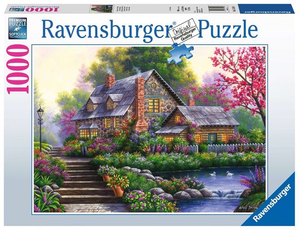 Ravensburger (15184) - "Romantic Cottage" - 1000 pieces puzzle
