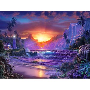 Ravensburger (16359) - Christian Riese Lassen: "Sunrise in Paradise" - 1500 pieces puzzle