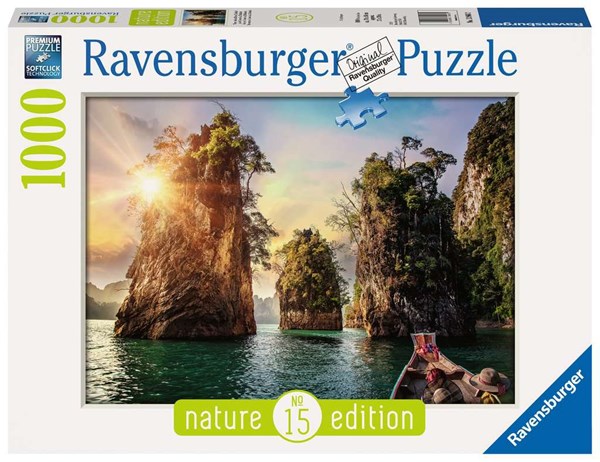 Ravensburger (13968) - "Three rocks in Cheow, Thailand" - 1000 pieces puzzle
