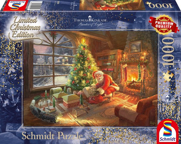 Schmidt Spiele (59495) - Thomas Kinkade: "Santa's Special Delivery" - 1000 pieces puzzle