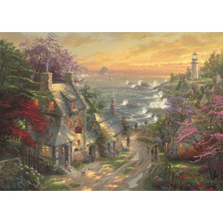 Schmidt Spiele (59482) - Thomas Kinkade: "The Village Lighthouse" - 3000 pieces puzzle