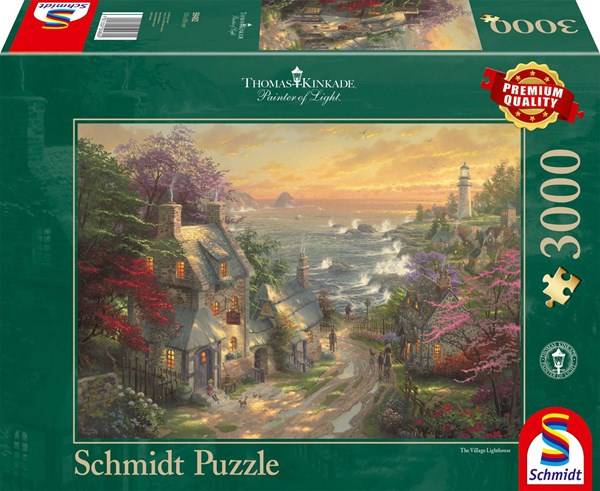 Schmidt Spiele (59482) - Thomas Kinkade: "The Village Lighthouse" - 3000 pieces puzzle