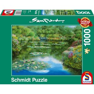 Schmidt Spiele (59657) - Sam Park: "Water Lily Pond" - 1000 pieces puzzle
