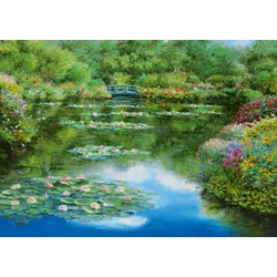 Schmidt Spiele (59657) - Sam Park: "Water Lily Pond" - 1000 pieces puzzle