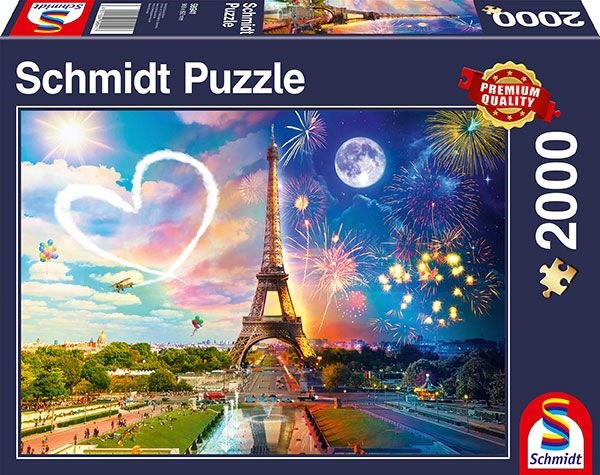 Schmidt Spiele (58941) - "Paris, Day and Night" - 2000 pieces puzzle