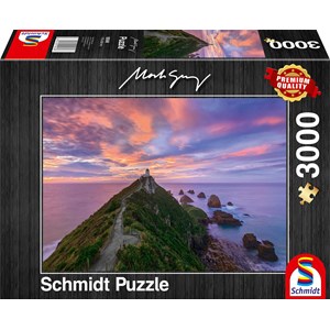 Schmidt Spiele (59348) - Mark Gray: "Nugget Point Lighthouse, New Zealand" - 3000 pieces puzzle