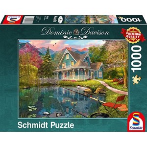 Schmidt Spiele (59619) - Dominic Davison: "Lakeside Retirement Home" - 1000 pieces puzzle