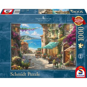 Schmidt Spiele (59624) - Thomas Kinkade: "Italian Café" - 1000 pieces puzzle