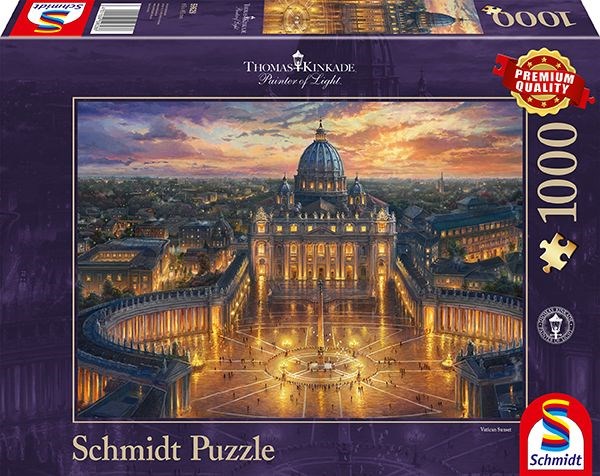 Schmidt Spiele (59628) - Thomas Kinkade: "Vatican Sunset" - 1000 pieces puzzle
