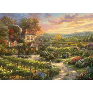 Schmidt Spiele (59629) - Thomas Kinkade: "In the Vineyards" - 2000 pieces puzzle