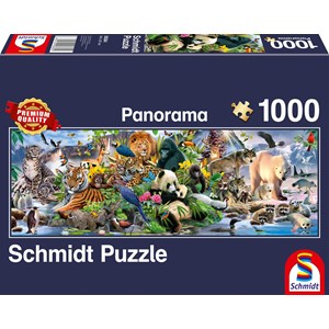 Schmidt Spiele (58384) - "Colorful Animal Kingdom" - 1000 pieces puzzle