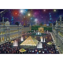 Schmidt Spiele (59648) - Alexander Chen: "Fireworks at the Louvre" - 1000 pieces puzzle
