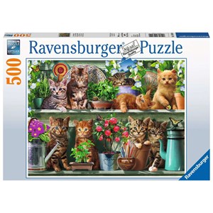 Ravensburger (14824) - "Cats on the Shelf" - 500 pieces puzzle