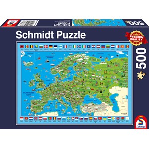 Schmidt Spiele (58373) - "Discover Europe" - 500 pieces puzzle