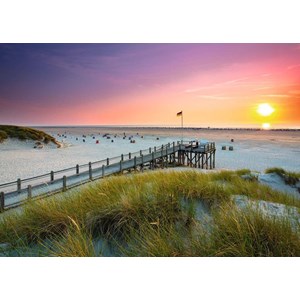 Ravensburger (19877) - "Sunset over Amrum" - 1000 pieces puzzle