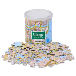 Geo Toys (GEO 238) - "City Magnetic Puzzle Chicago" - 100 pieces puzzle