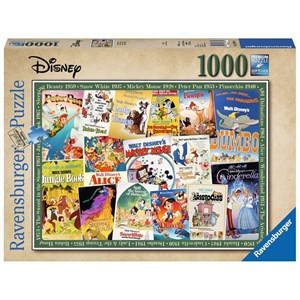 Ravensburger (19874) - "Disney, Vintage Movie Poster" - 1000 pieces puzzle