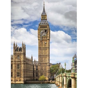 Ravensburger (16009) - "Funny cat on Big Ben" - 1500 pieces puzzle