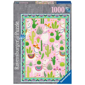 Ravensburger (15259) - "Cute Alpacas" - 1000 pieces puzzle