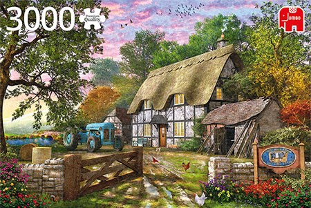 Jumbo (18870) - "The Farmer's Cottage" - 3000 pieces puzzle
