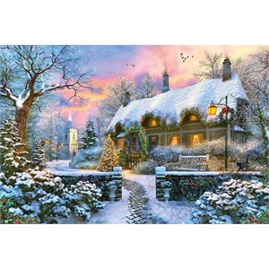 Jumbo (18830) - "Whitesmith’s Cottage in Winter" - 1500 pieces puzzle