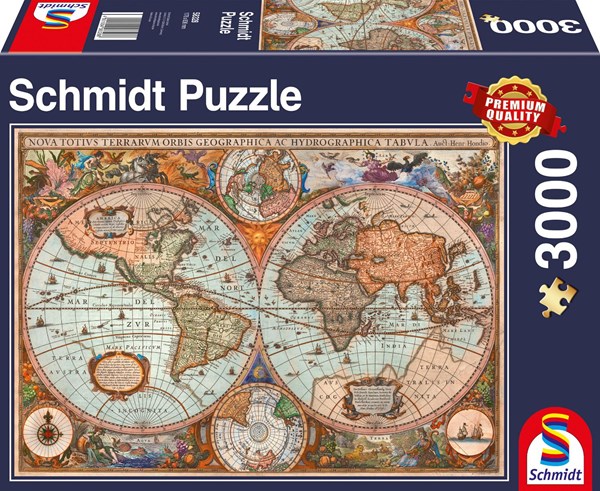 Schmidt Spiele (58328) - "Antique World Map" - 3000 pieces puzzle