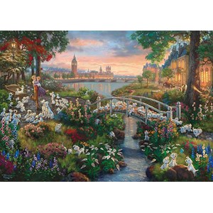 Schmidt Spiele (59489) - Thomas Kinkade: "101 Dalmatians" - 1000 pieces puzzle