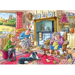 Jumbo (19175) - "Wasgij Mystery 17, Catching A Break" - 1000 pieces puzzle