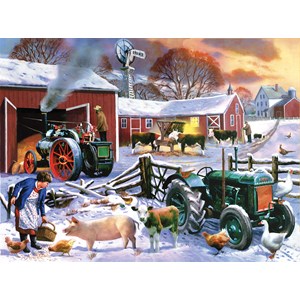 SunsOut (13820) - Kevin Walsh: "Wintertime Farm" - 1000 pieces puzzle