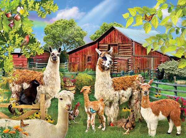 SunsOut (35032) - Lori Schory: "Six Llamas" - 1000 pieces puzzle