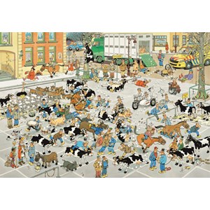 Jumbo (19078) - Jan van Haasteren: "The Cattle Market" - 2000 pieces puzzle