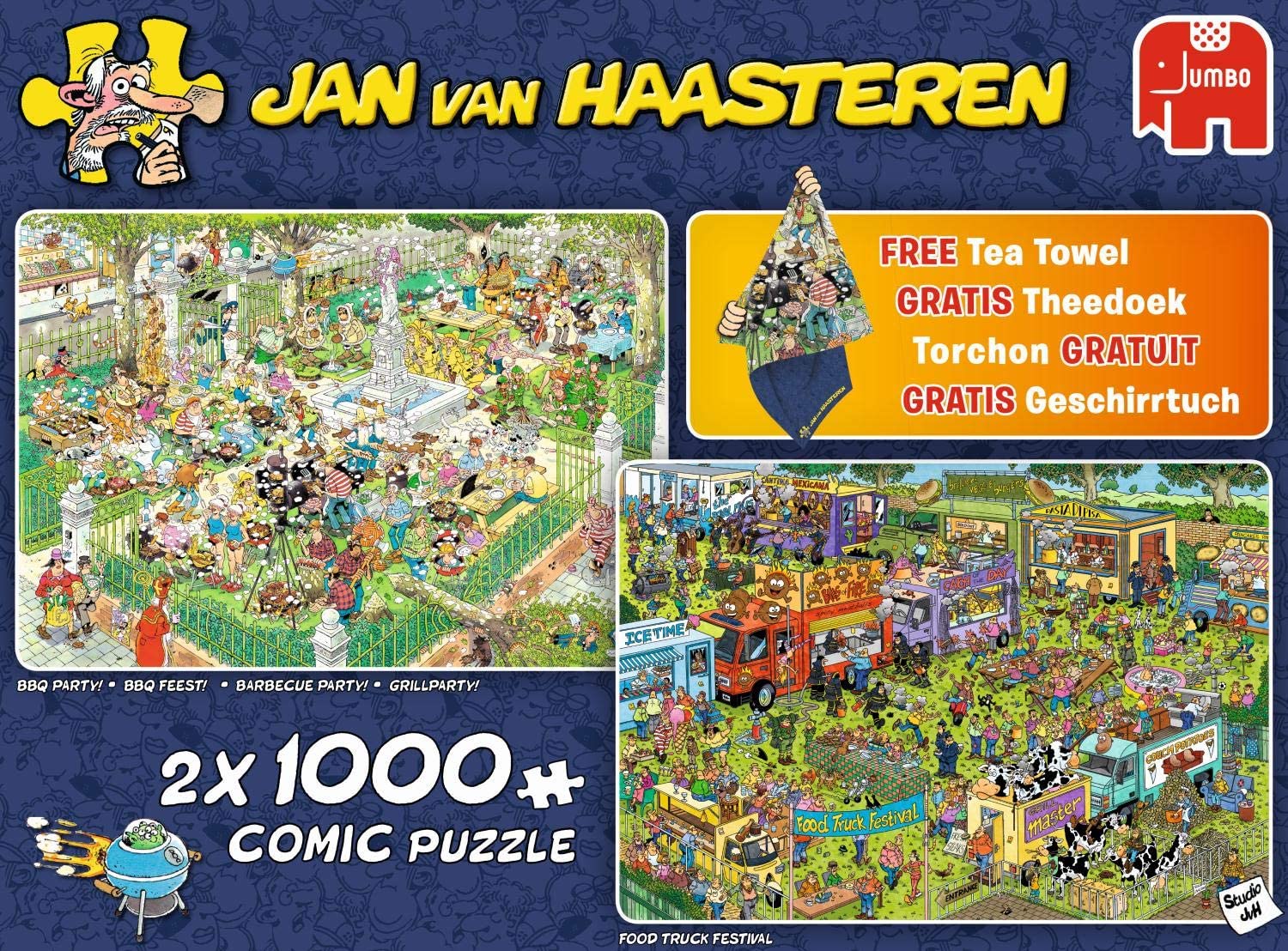 Jan Van Haasteren A Trip to the Musuem Jigsaw Puzzle 2 x 1000 Pieces 