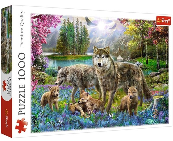 Trefl (10558) - "Wolf Family" - 1000 pieces puzzle